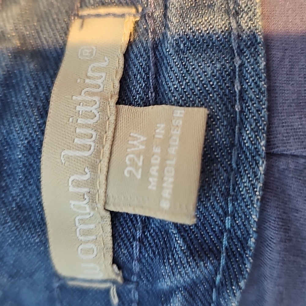 3/$25 Woman Within Size 22W Blue Skort - Picture 4 of 4